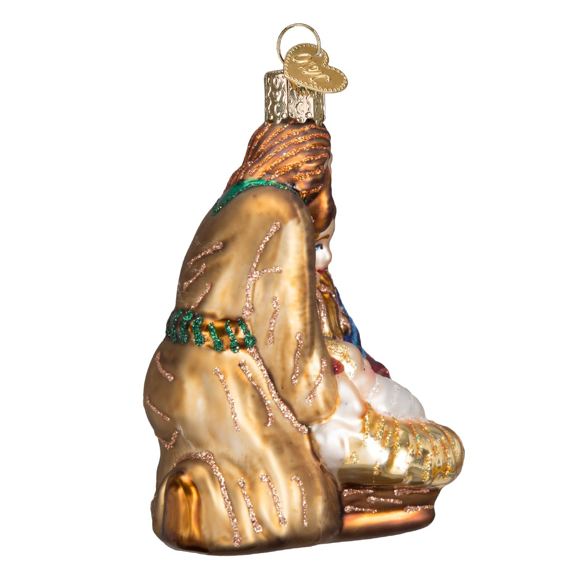 julekule maria josef jesusbarnet julepynt krybbe glass ornament 10207