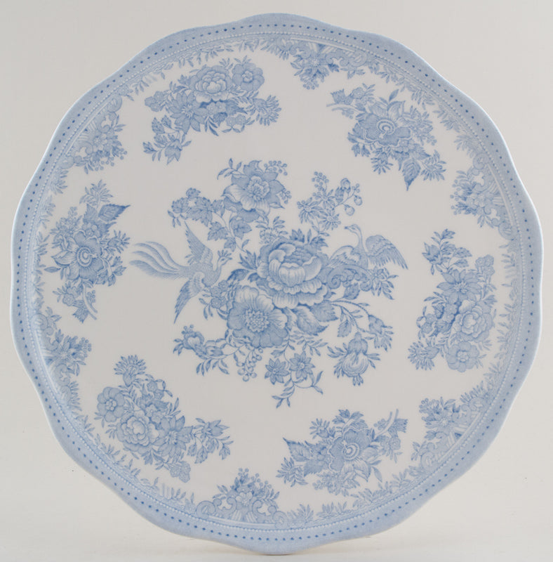 kakefat blue asiatic pheasants cake plate burleigh