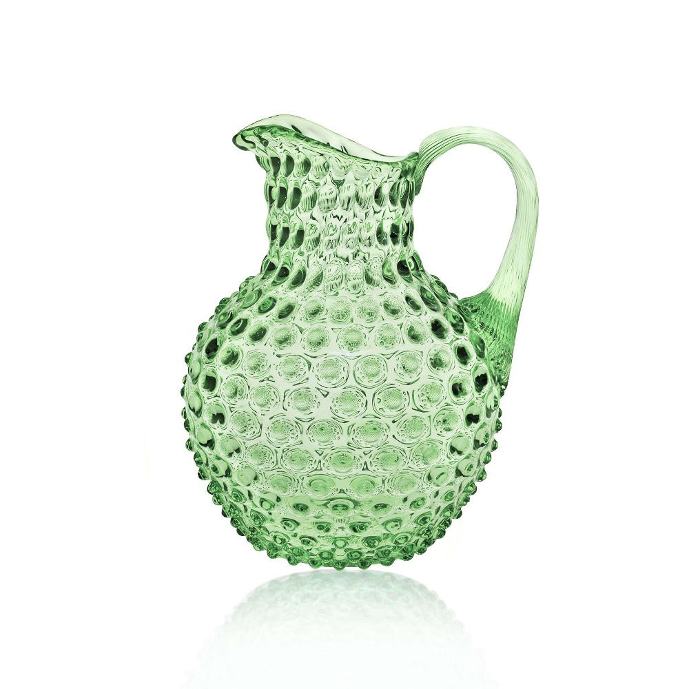 karaffel mugge grønn krystall glass klimchi lightgreen hobnail jug nettbutikk tønsberg interiør