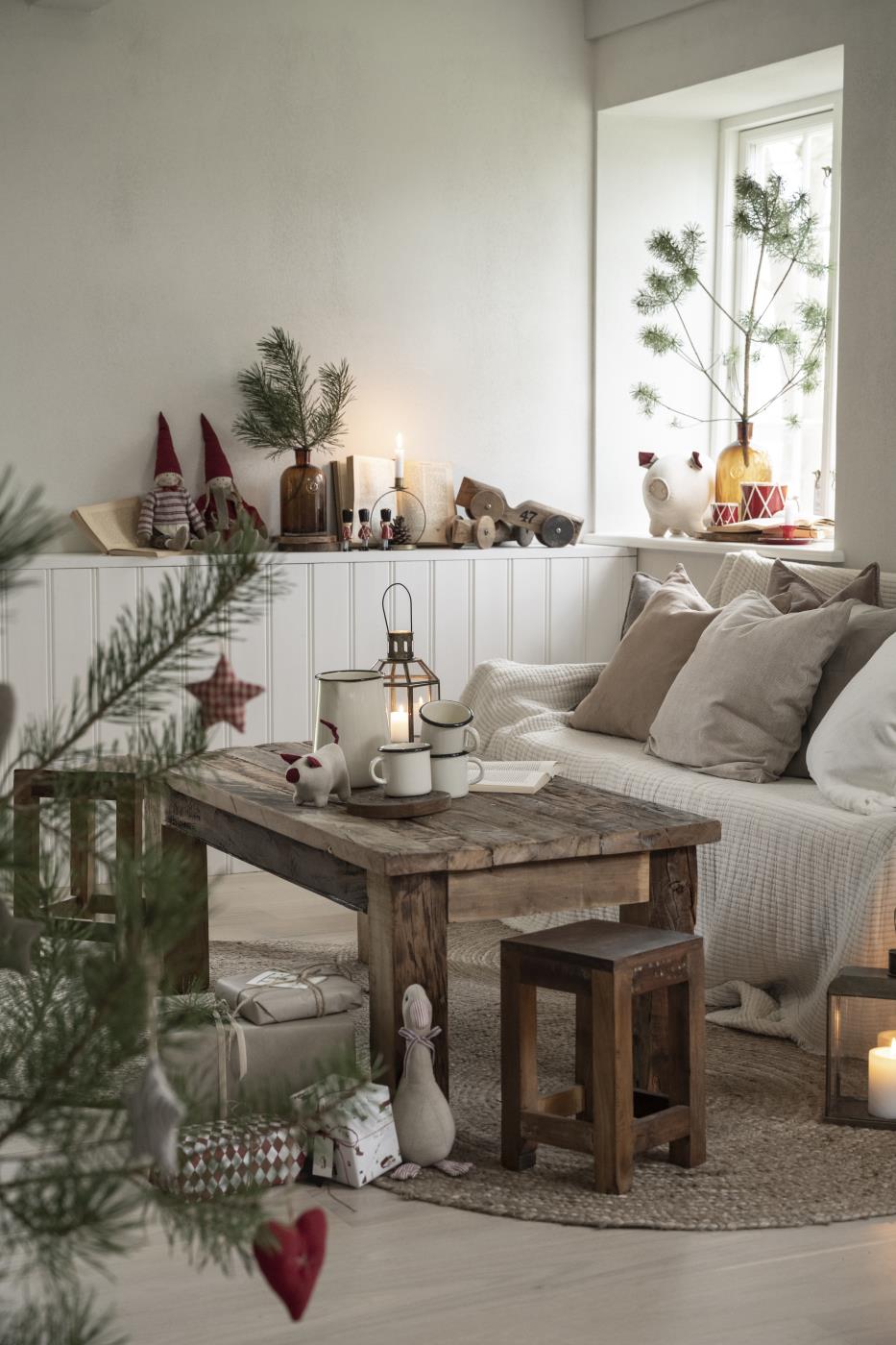 krakk rustikk treverk sidebord nattbord taburet 2138-00 stue inspirasjon