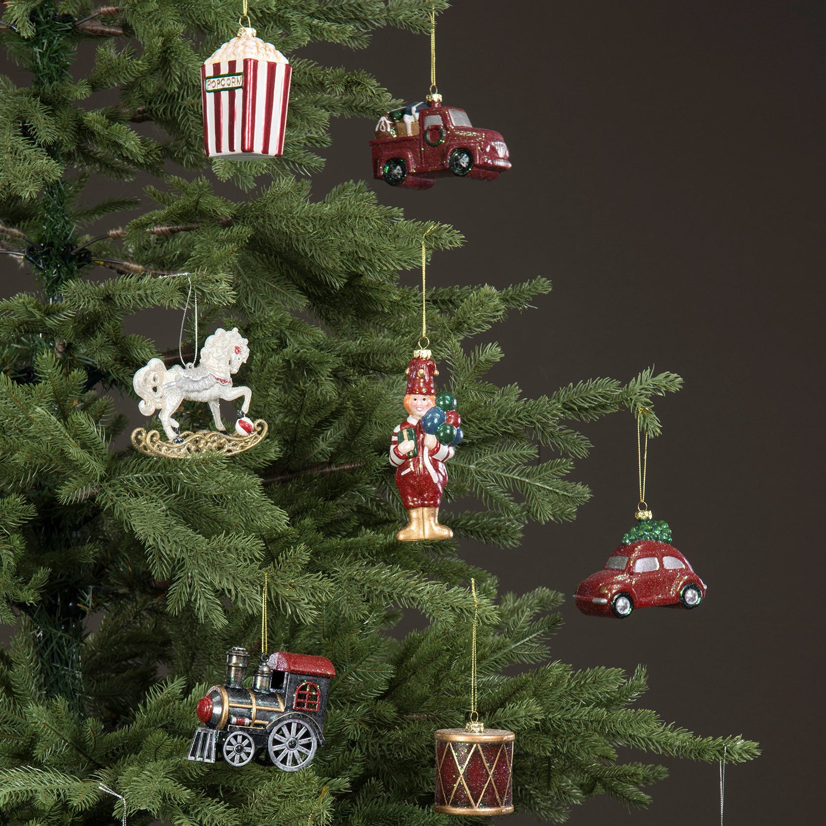 lokomotiv tog julepynt juletre