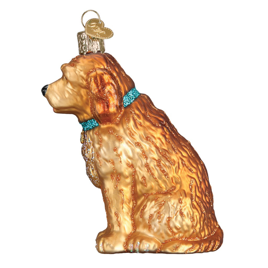ornament hund irsk doodle nettbutikk julekule glass julepynt nostalgi 12528