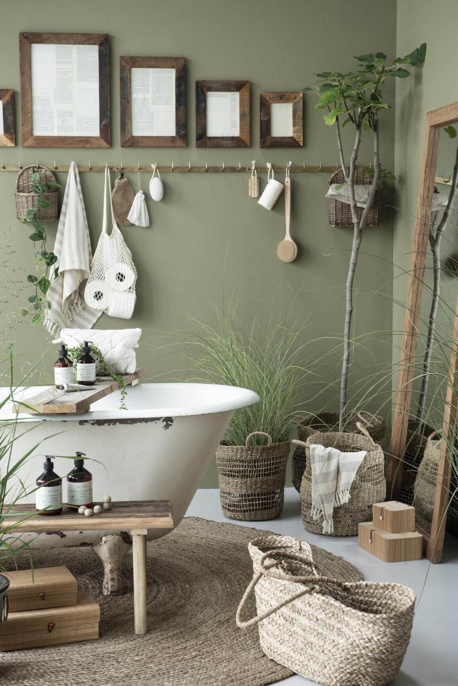 rustikk trebenk ib laursen unika vintage resirkulert røff treverk 2172-00 inspirasjon bad