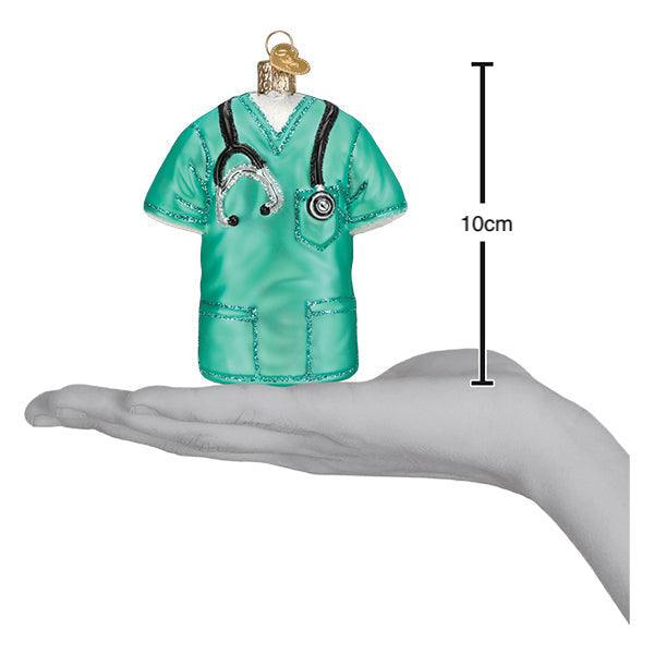 Scrubs Ornament, Glass - 10cm
