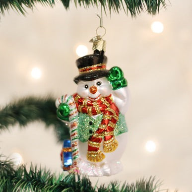 Juletrepynt Snømann, Glass - 12cm