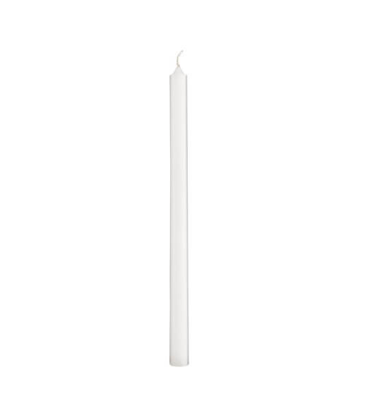 Stearinlys Hvit, Kertelys - 20cm