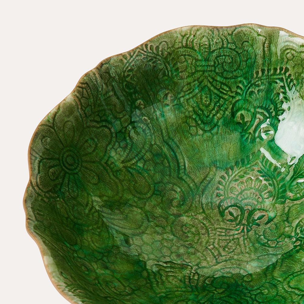 sthål arabesque skål seaweed grønn bowl serveringsbolle 110611