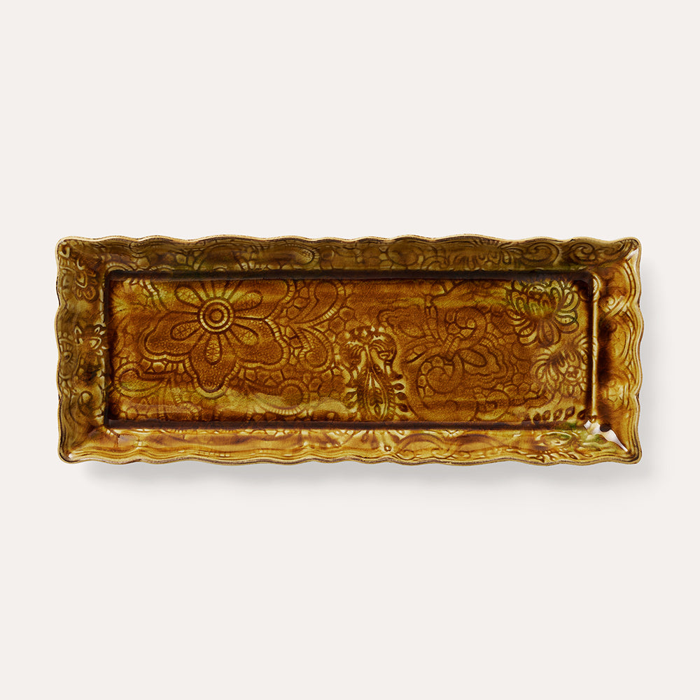 sthal avlang tallerken sushi tray pineapple gul oransje 110317