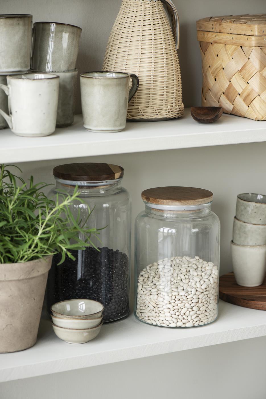 stor glasskrukke glass krukke mat matvarer trelokk kjøkken ib laursen 0652-00