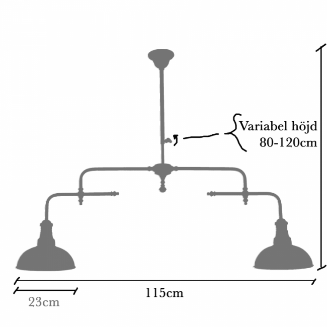 Taklampe, Retro - Antikk sølv