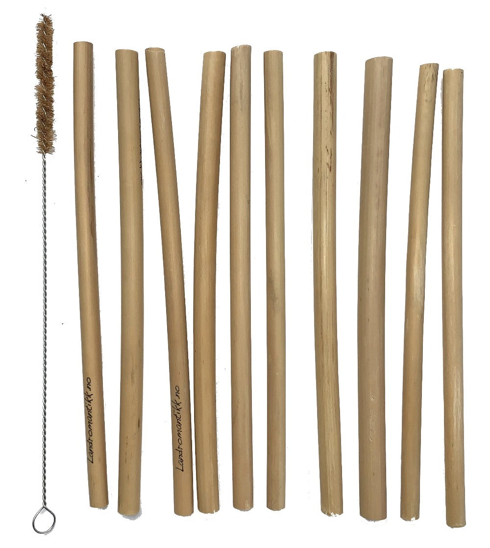 Bambus Sugerør - 10stk