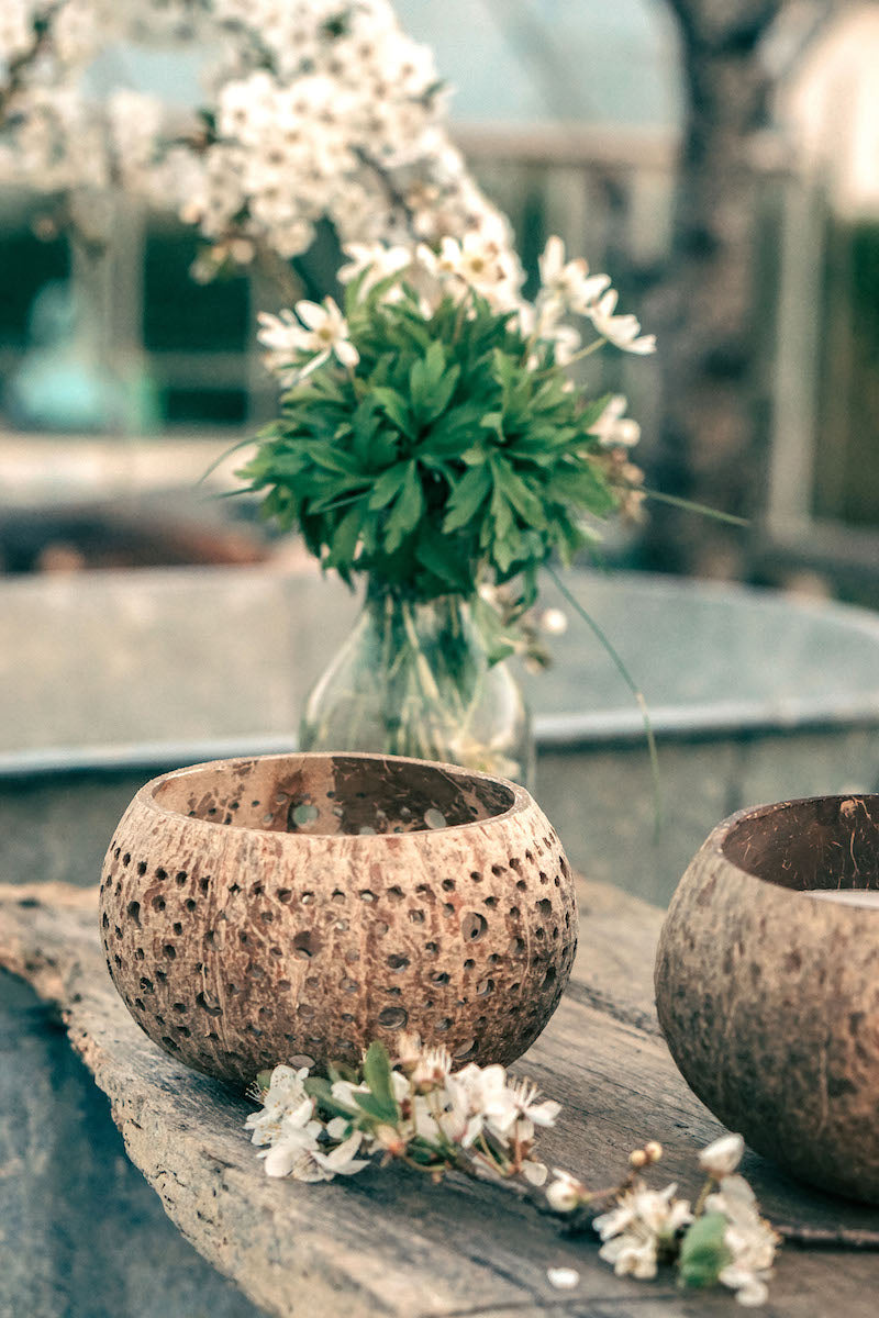 Telysholder Kokosnøtt