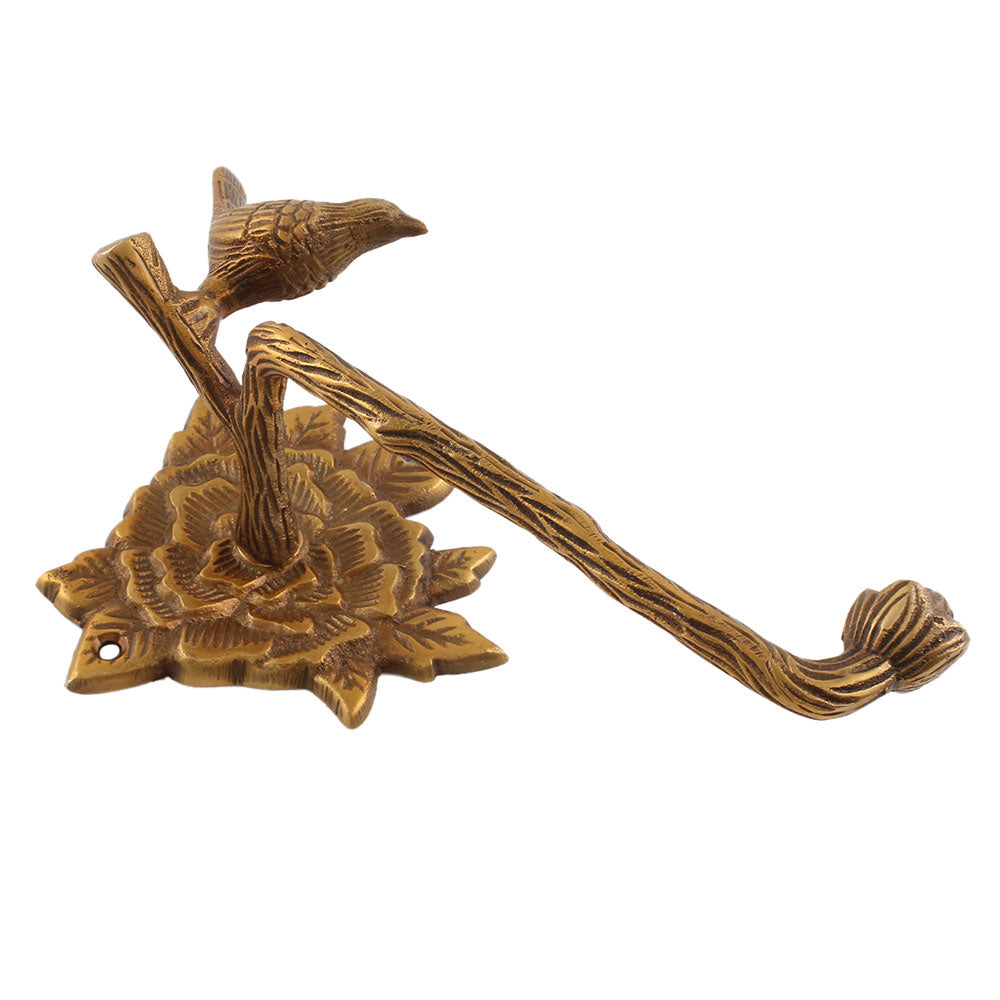 Toalettpapirholder m/Fugl, Messing