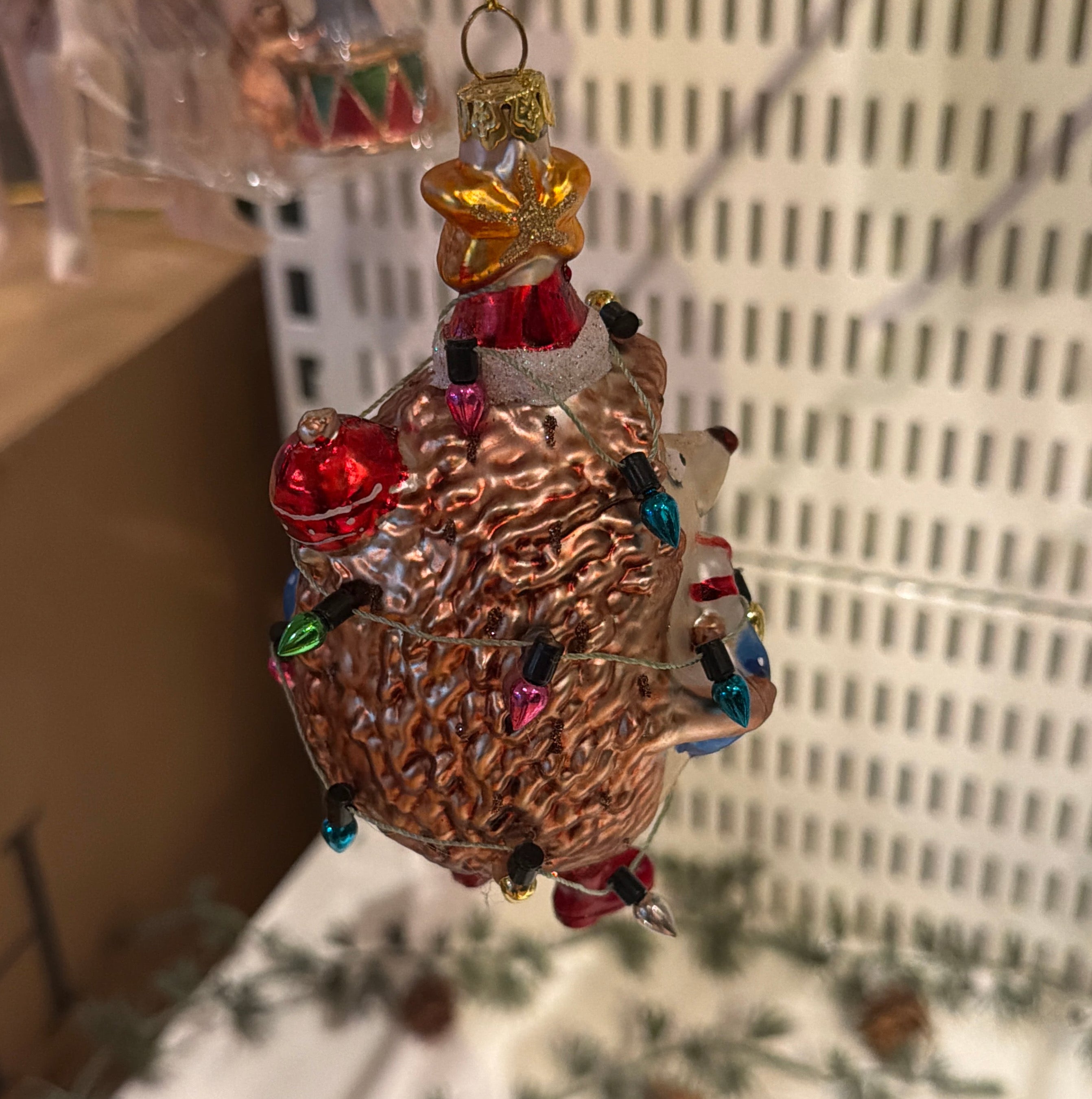 Pinnsvin⎜Julekule Glass - 13cm