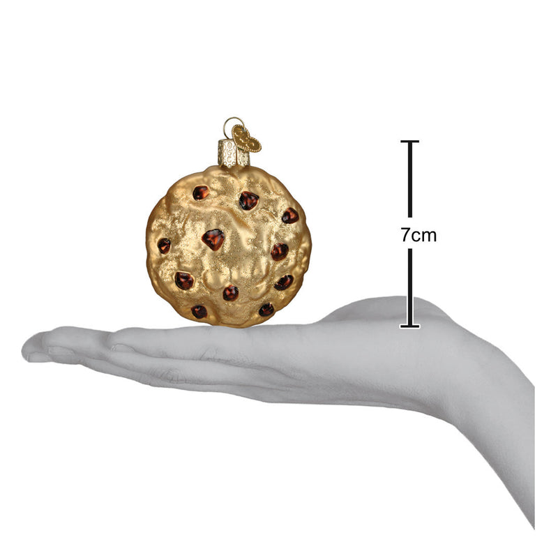 Chocolate Chip Cookie Ornament, Glass - 7cm