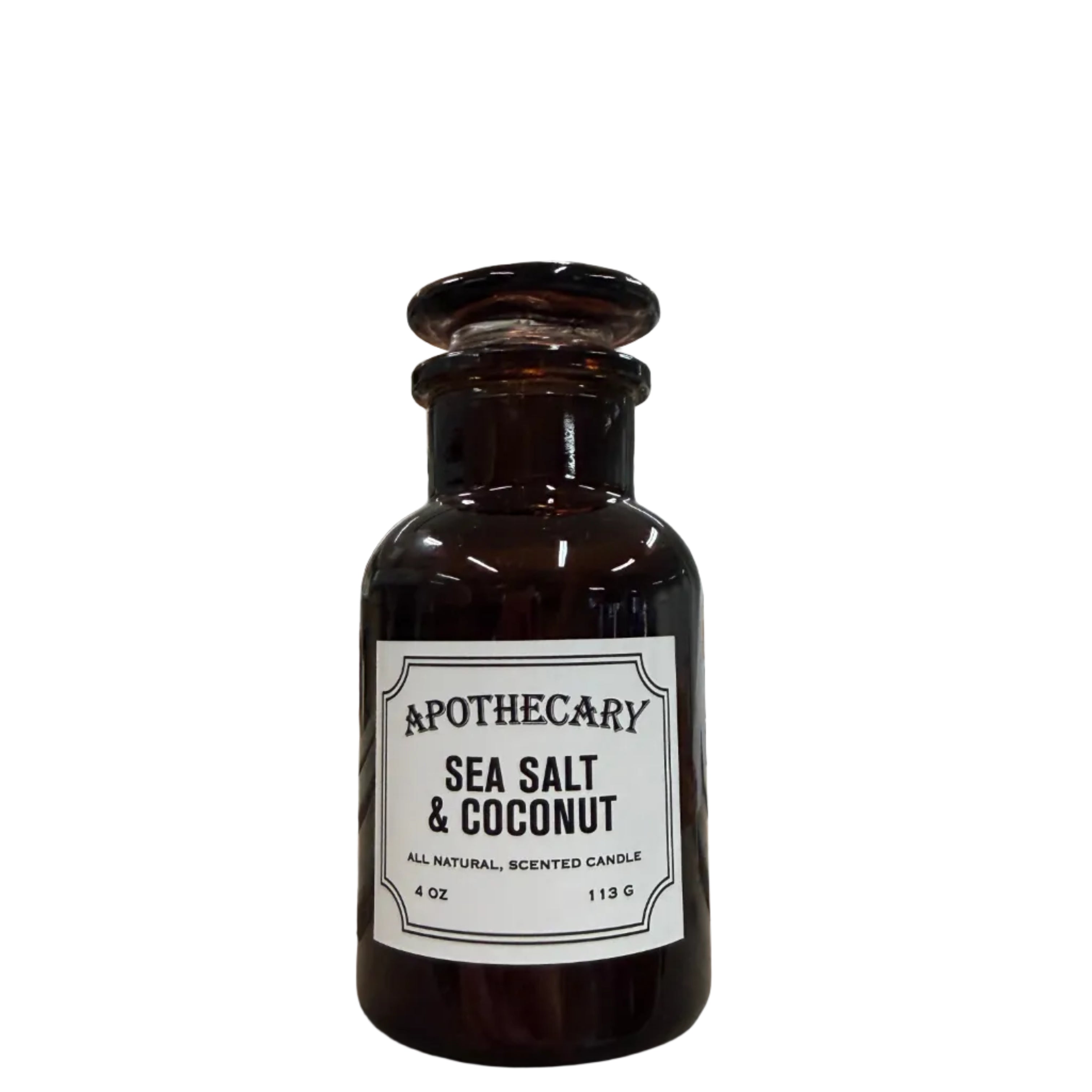 duftelys i apotekerglass / brunt medisin glass