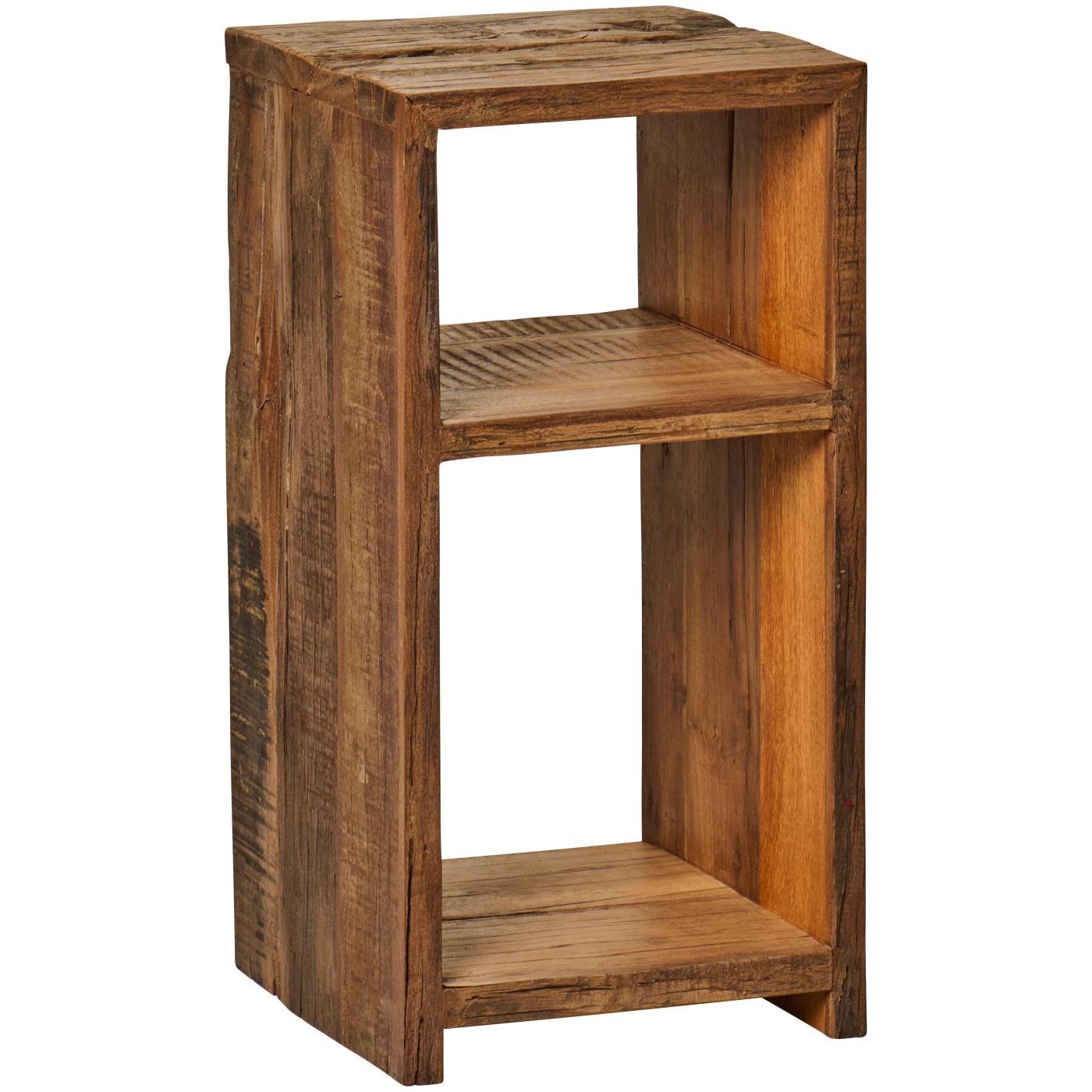 sidebord nattbord - laget av rustikk treverk