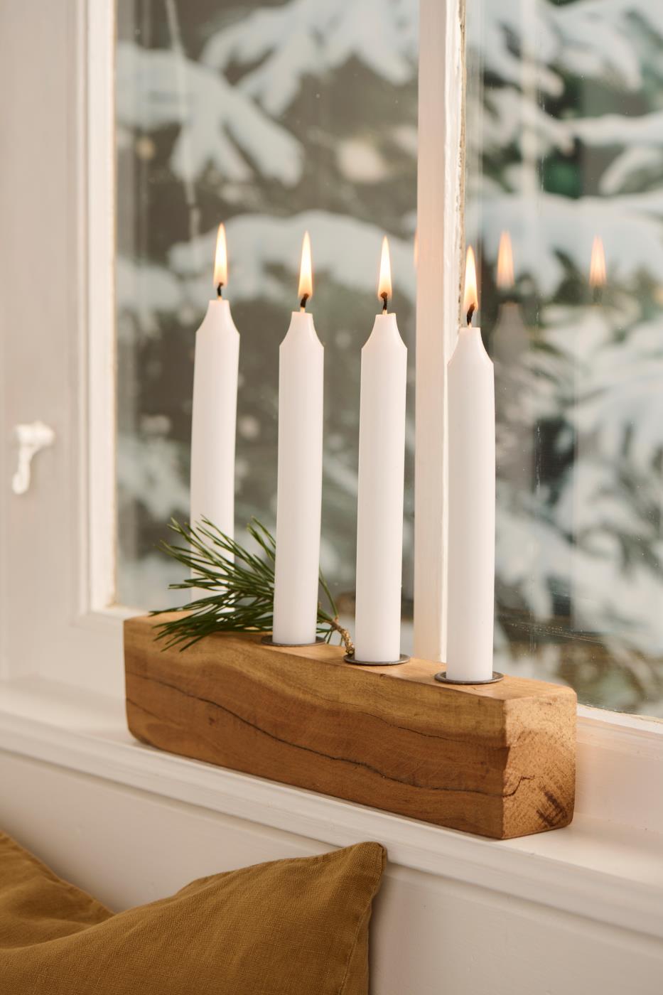 Adventsstake Rustikk Treverk - 30cm