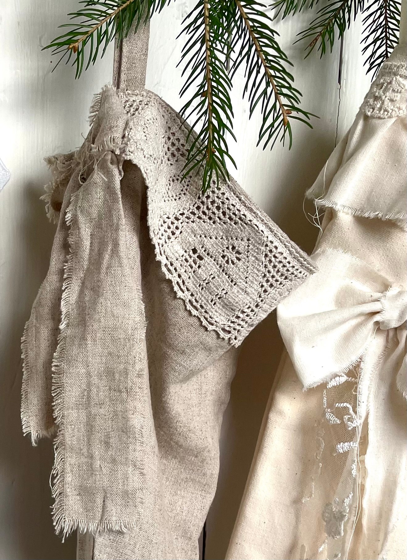 gammeldags og vintage inspirert julestrømpe
