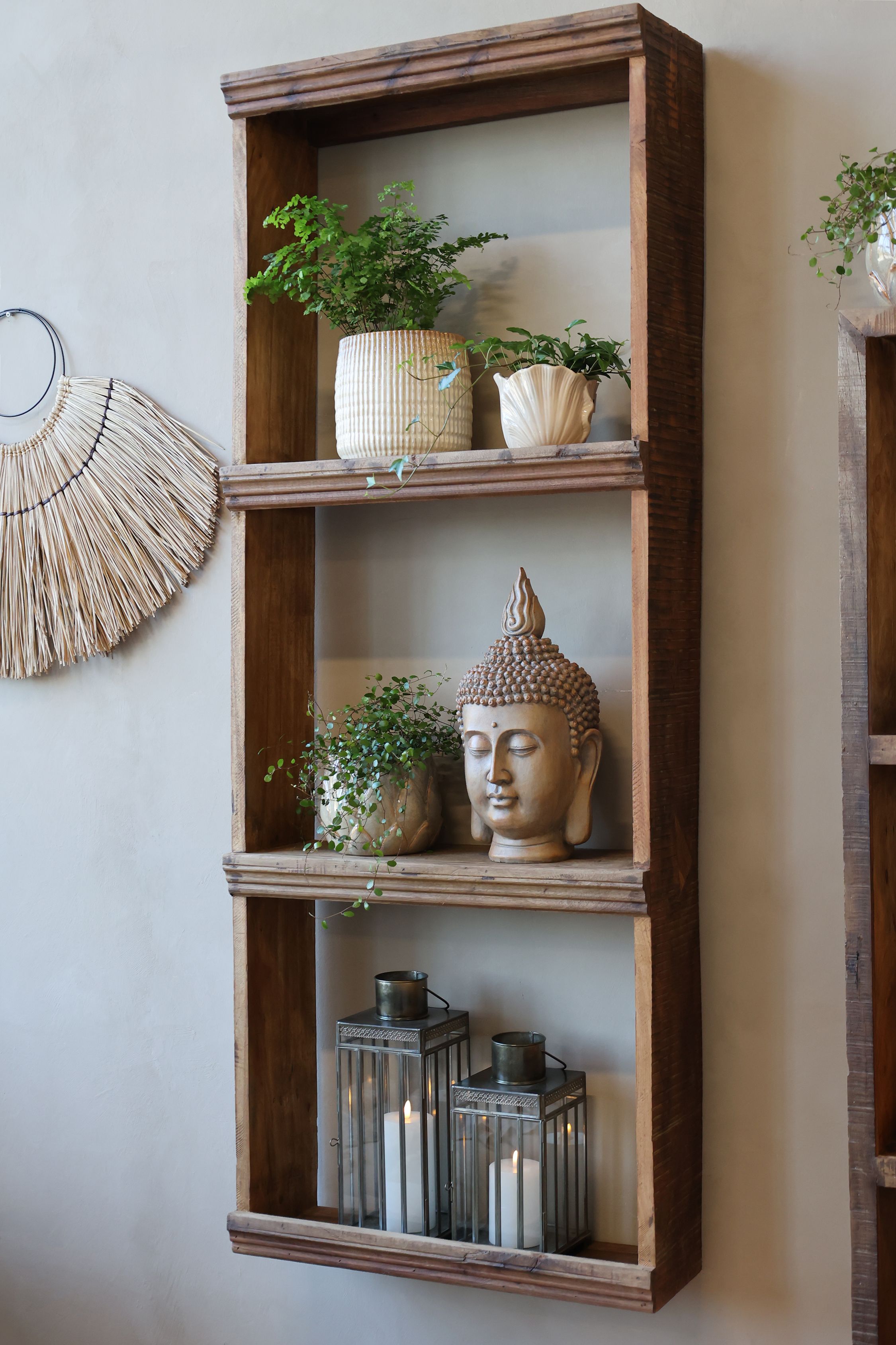 hylle rustikk tre fra chic antique