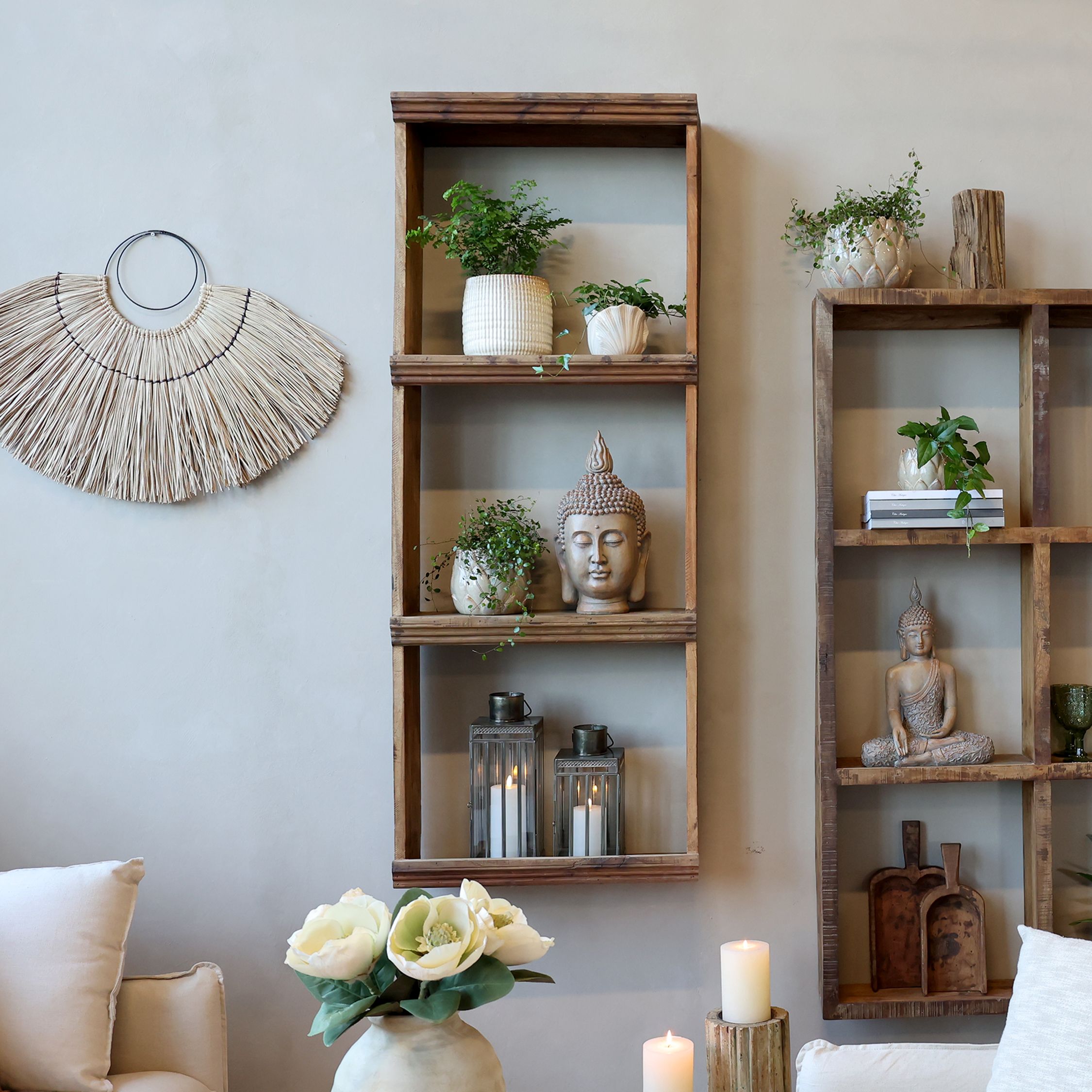 hylle rustikk tre fra chic antique