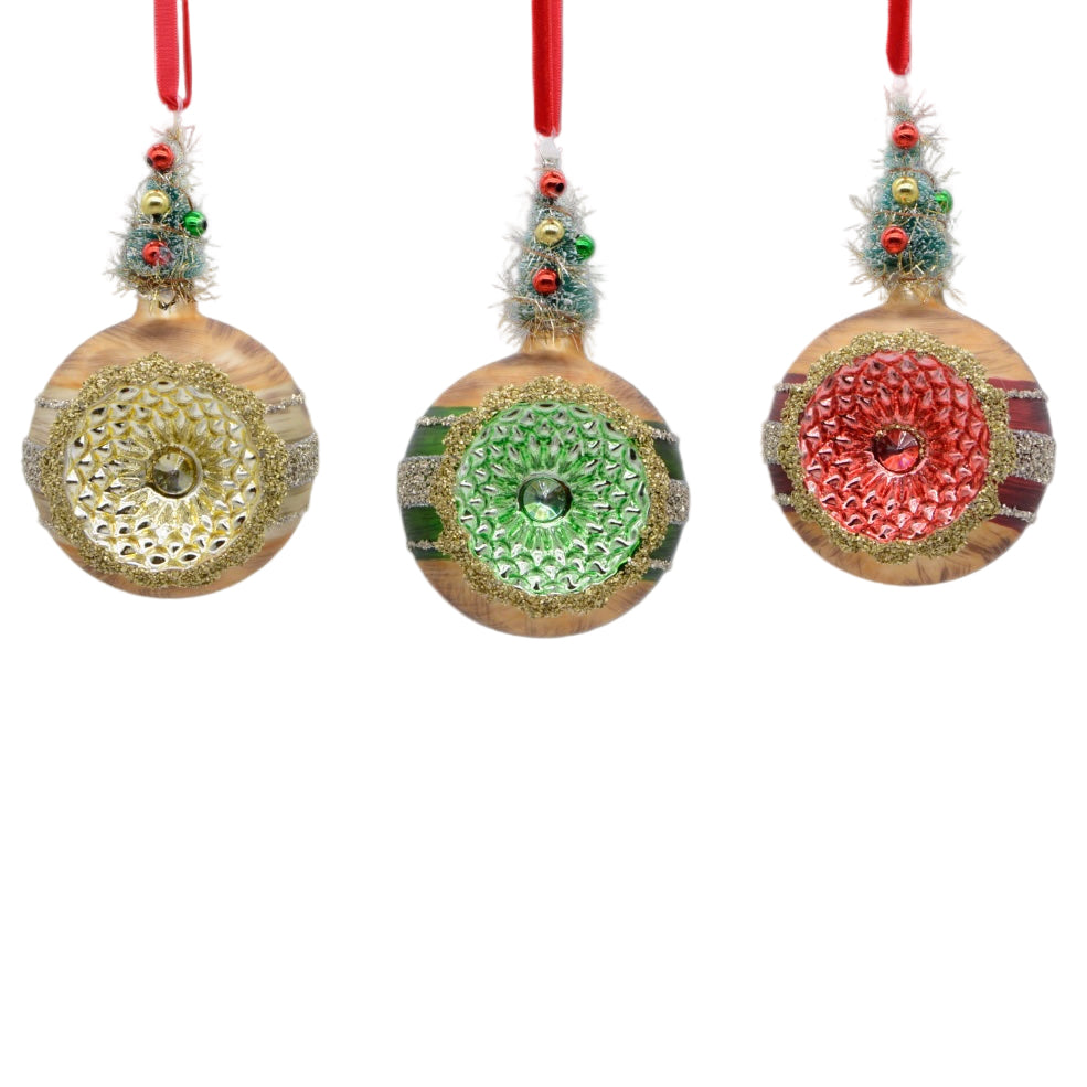 nostalgiske julekuler med reflektor 