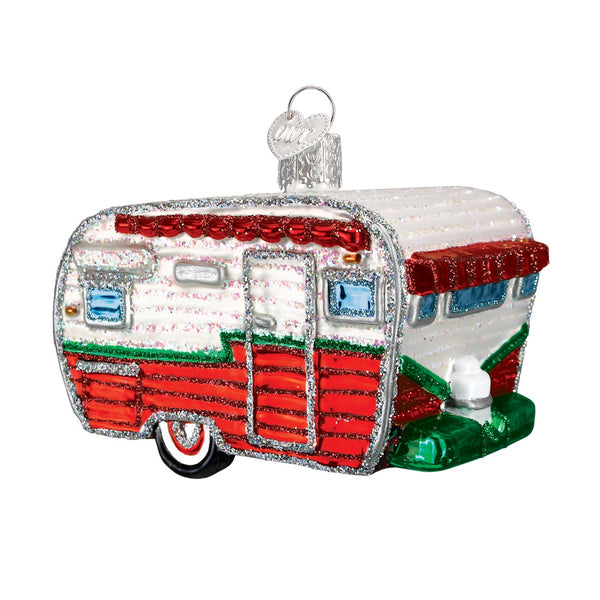 julekule ornament camping campingvogn glass eksklusive vakker 46041