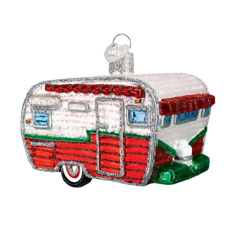 julekule ornament camping campingvogn glass eksklusive vakker 46041