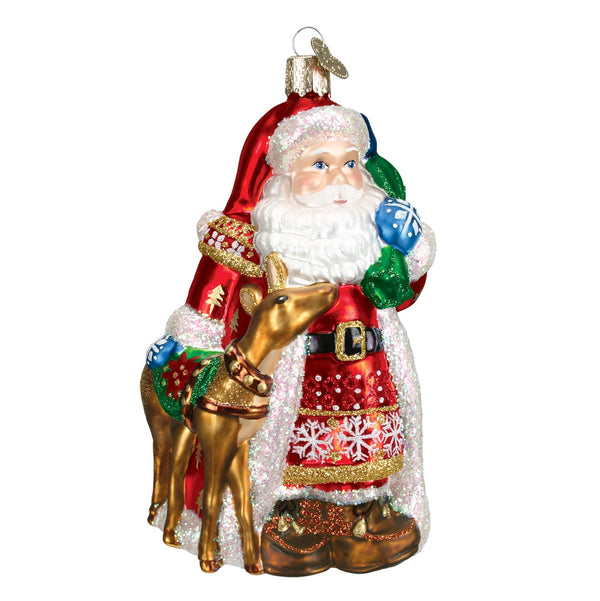 julekule ornament julenissen nisse glass eksklusiv kvalitet 40104