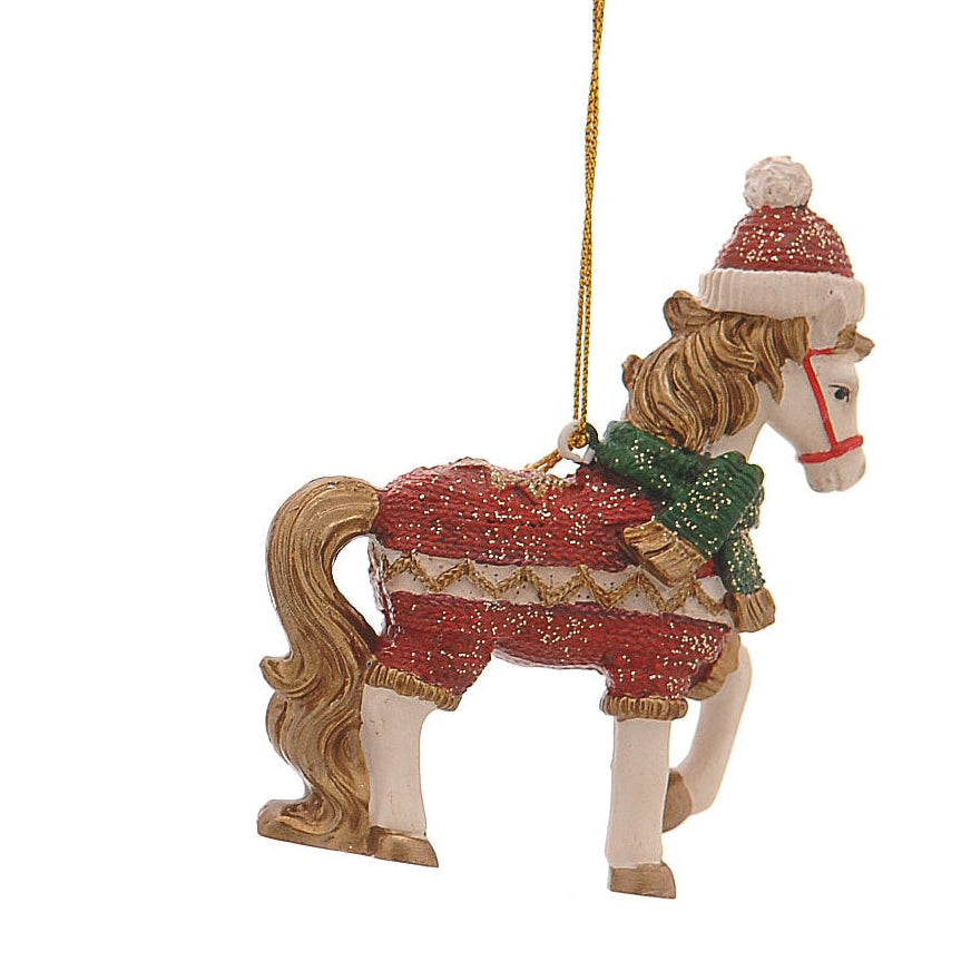 Julepynt Hengende Hest - 9,5cm