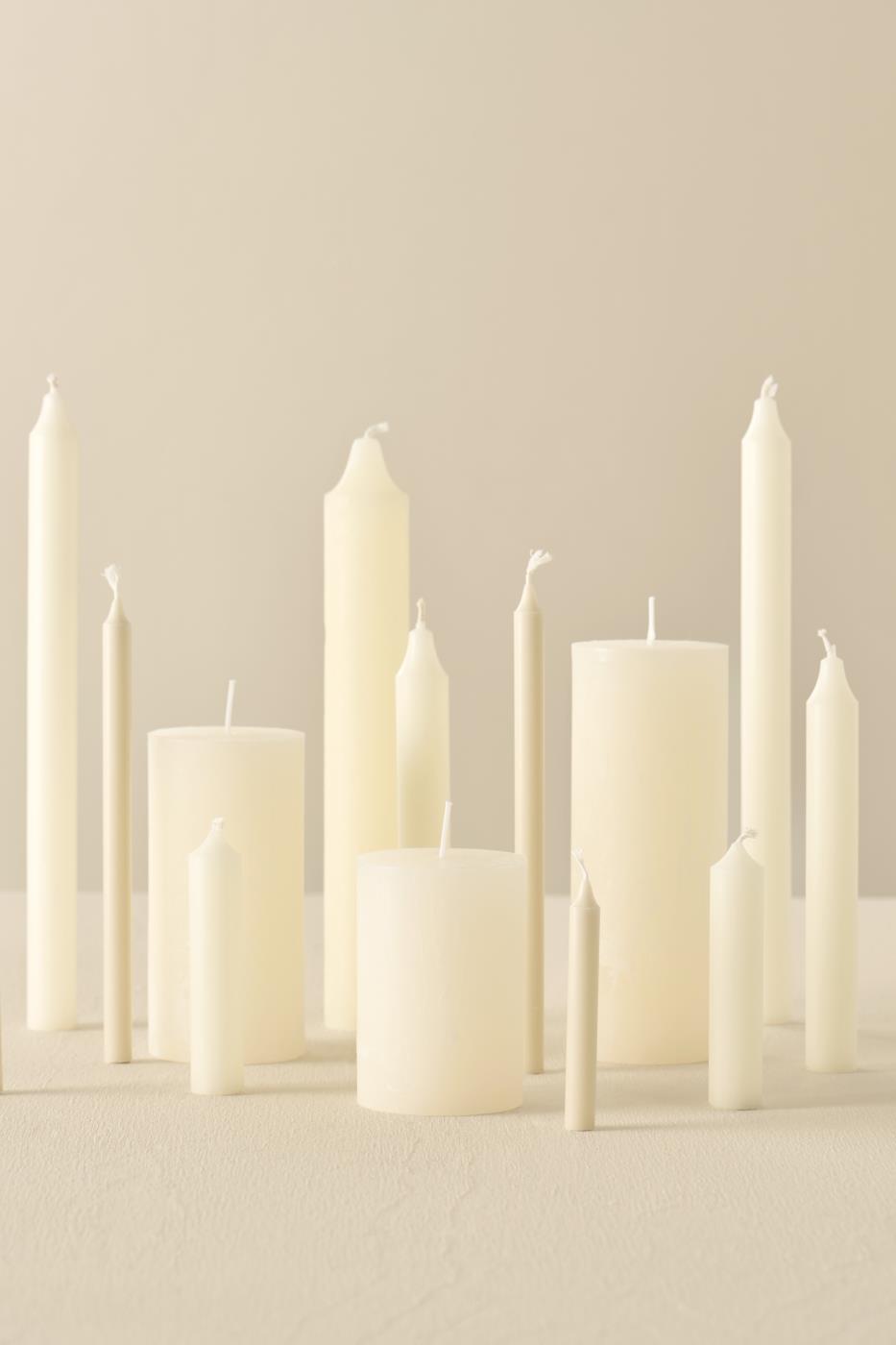 Kertelys / Juletrelys 10cm, Krem - 12pk