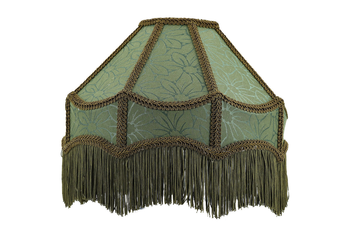 mørkegrønn lampeskjerm - retro gammeldags design