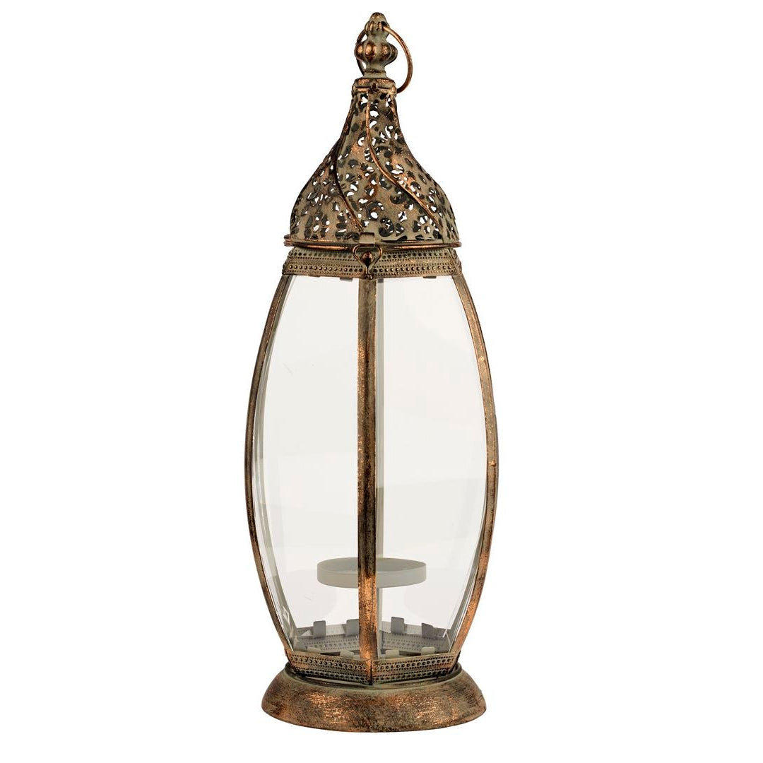 lykt i antikk messing - gammeldags og romantisk design