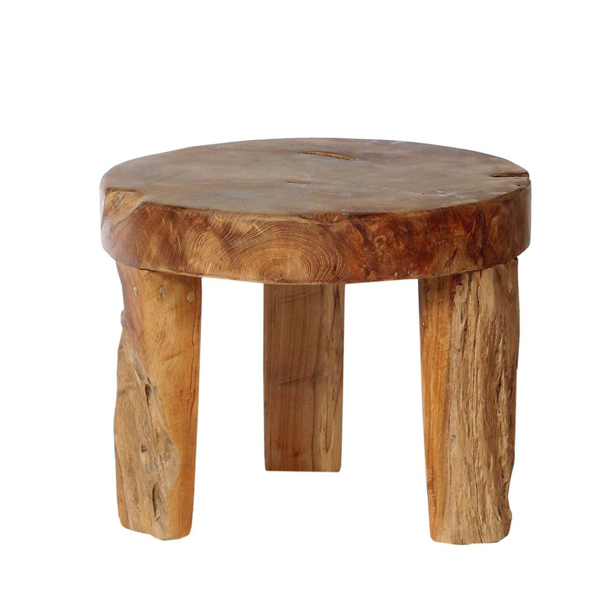 massivt rundt stuebord i treak