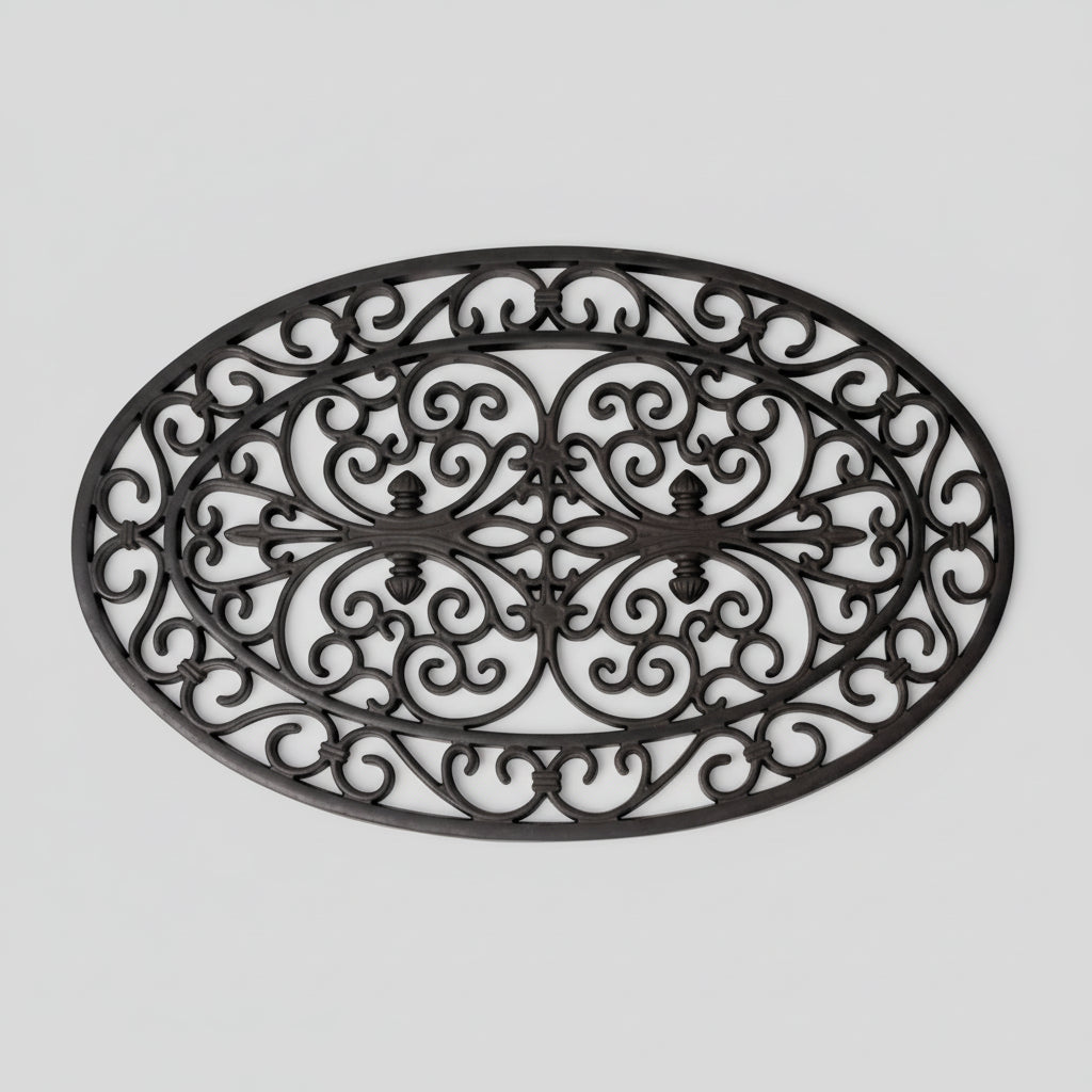 oval dørmatte i gummi - klassisk og dekorativ