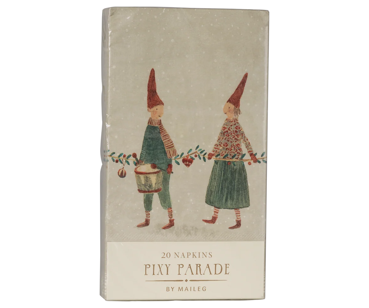 Papirserviett Juledekor 19x11cm - 20pk