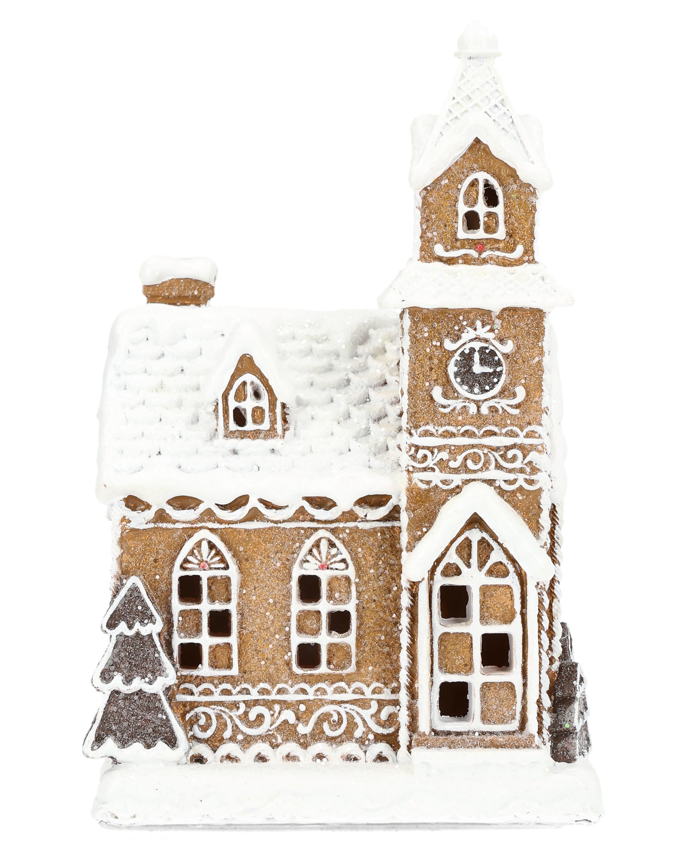 pepperkakehus juledekor med led lys