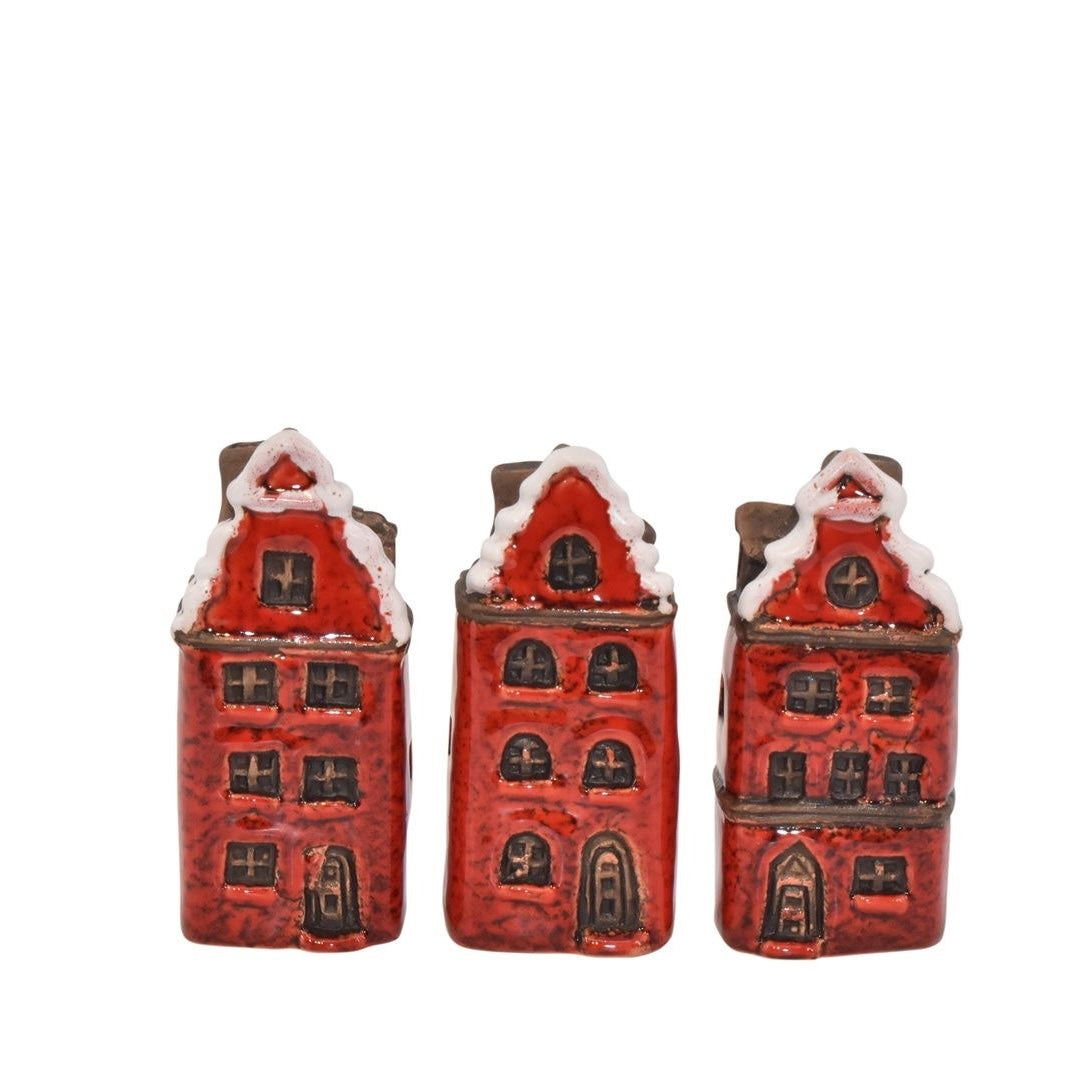 rødt lite hus juledekor julepynt