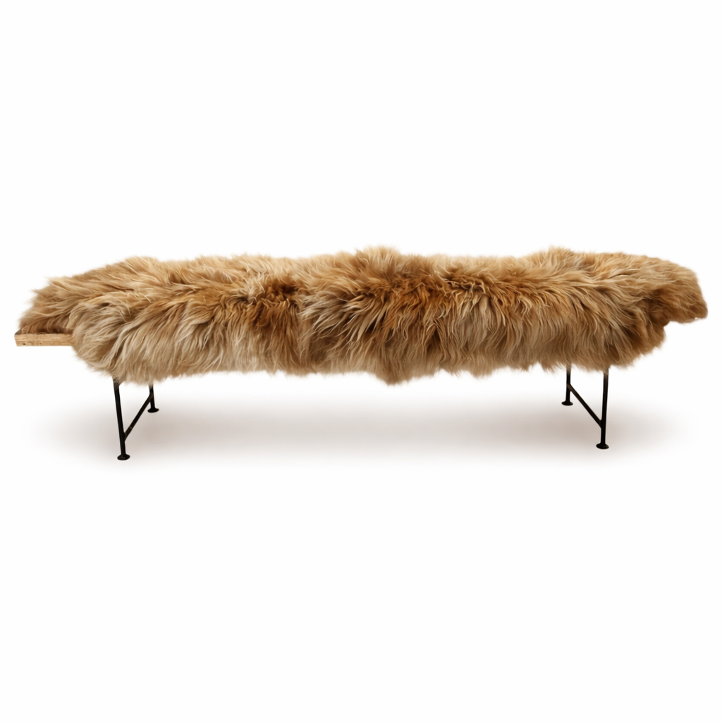 saueskinn brunt til benk