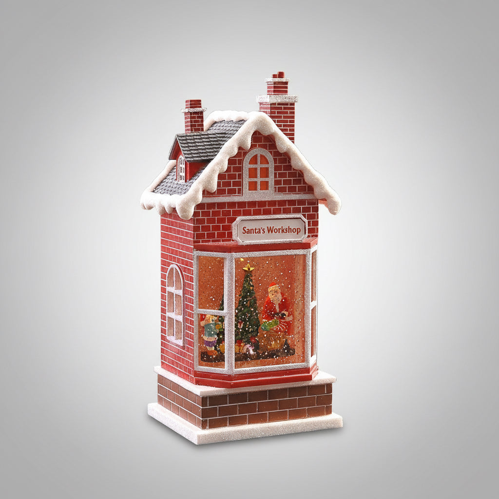 Snøkule, Santas Workshop - 27cm