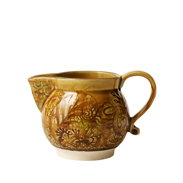 sthål fløtemugge fløte mugge oransje pineapple arabesque 112517