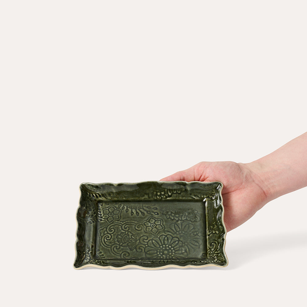 sthål keramikk serveringsfat - glasur shadow