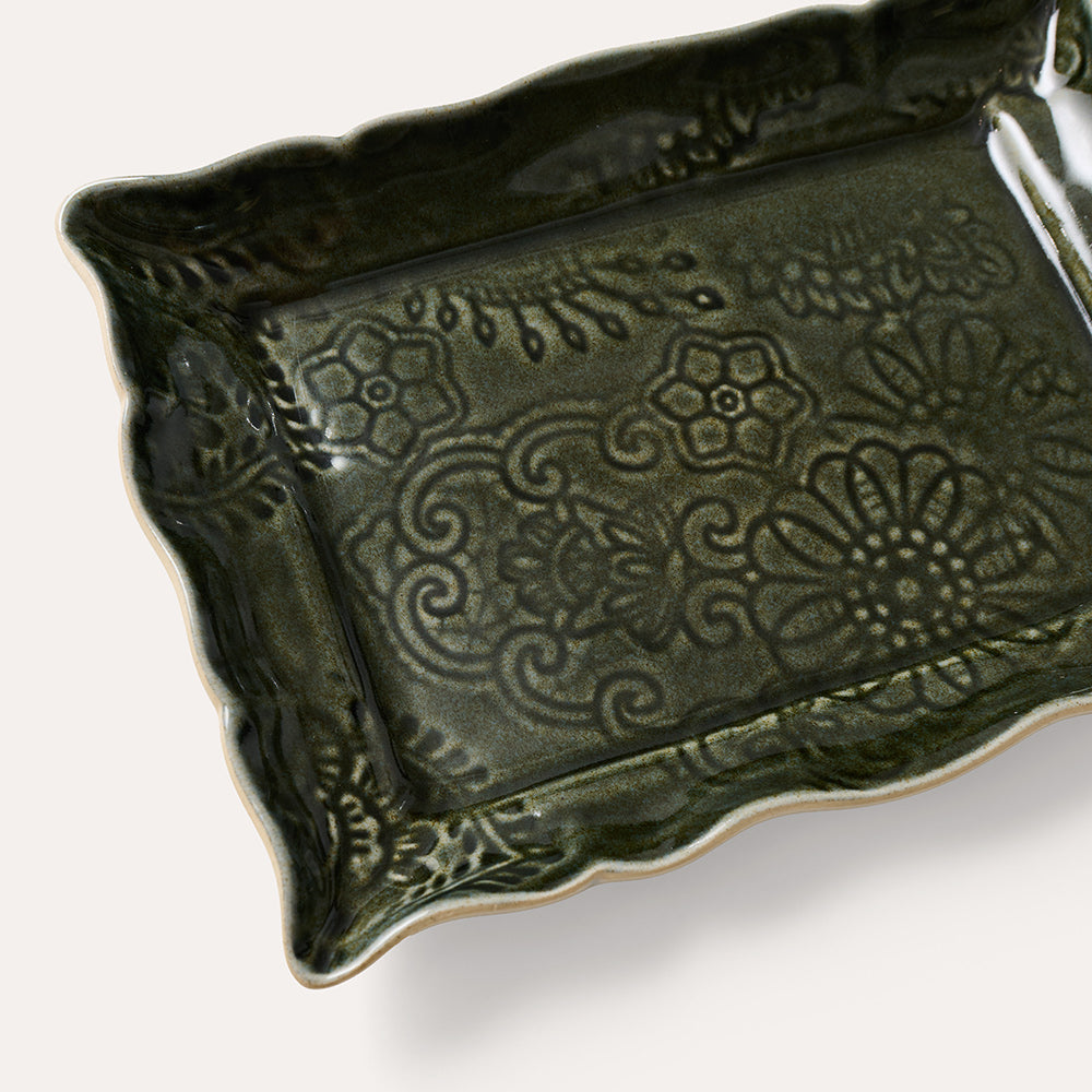 sthål keramikk serveringsfat - glasur shadow