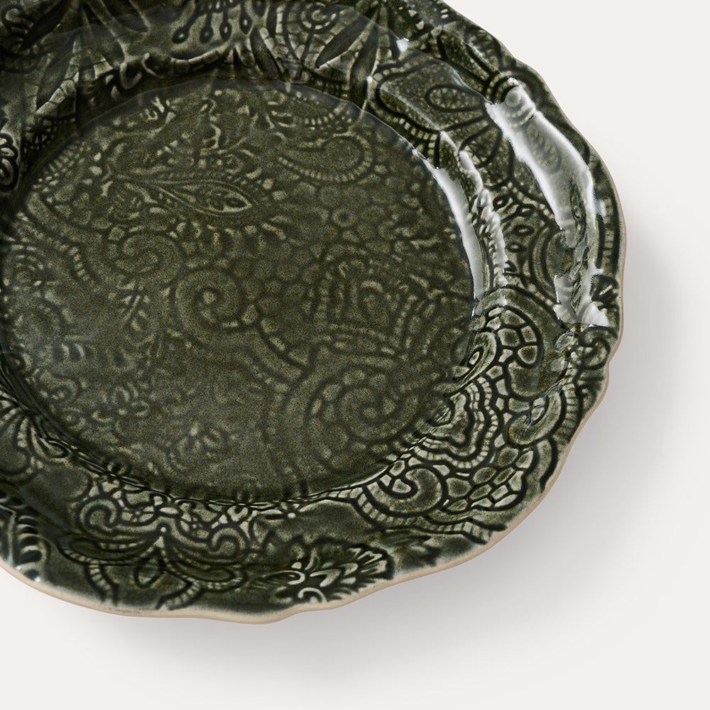 sthål tallerken / frokosttallerken - farge shadow