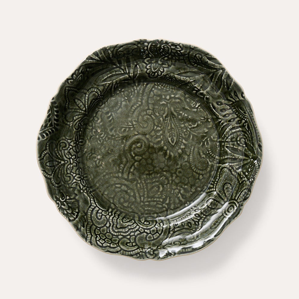 sthål tallerken / frokosttallerken - farge shadow