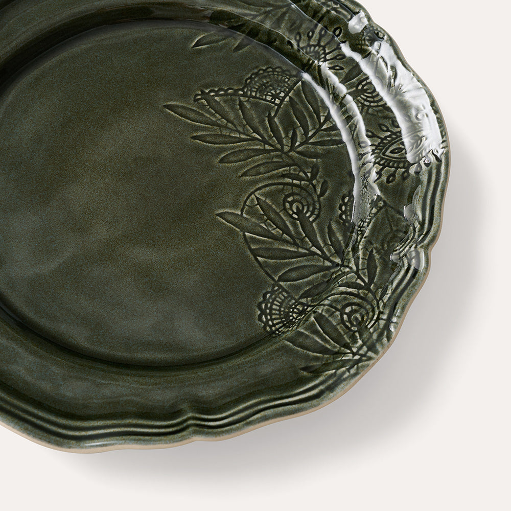 sthål tallerken / middagstallerken i fargen shadow