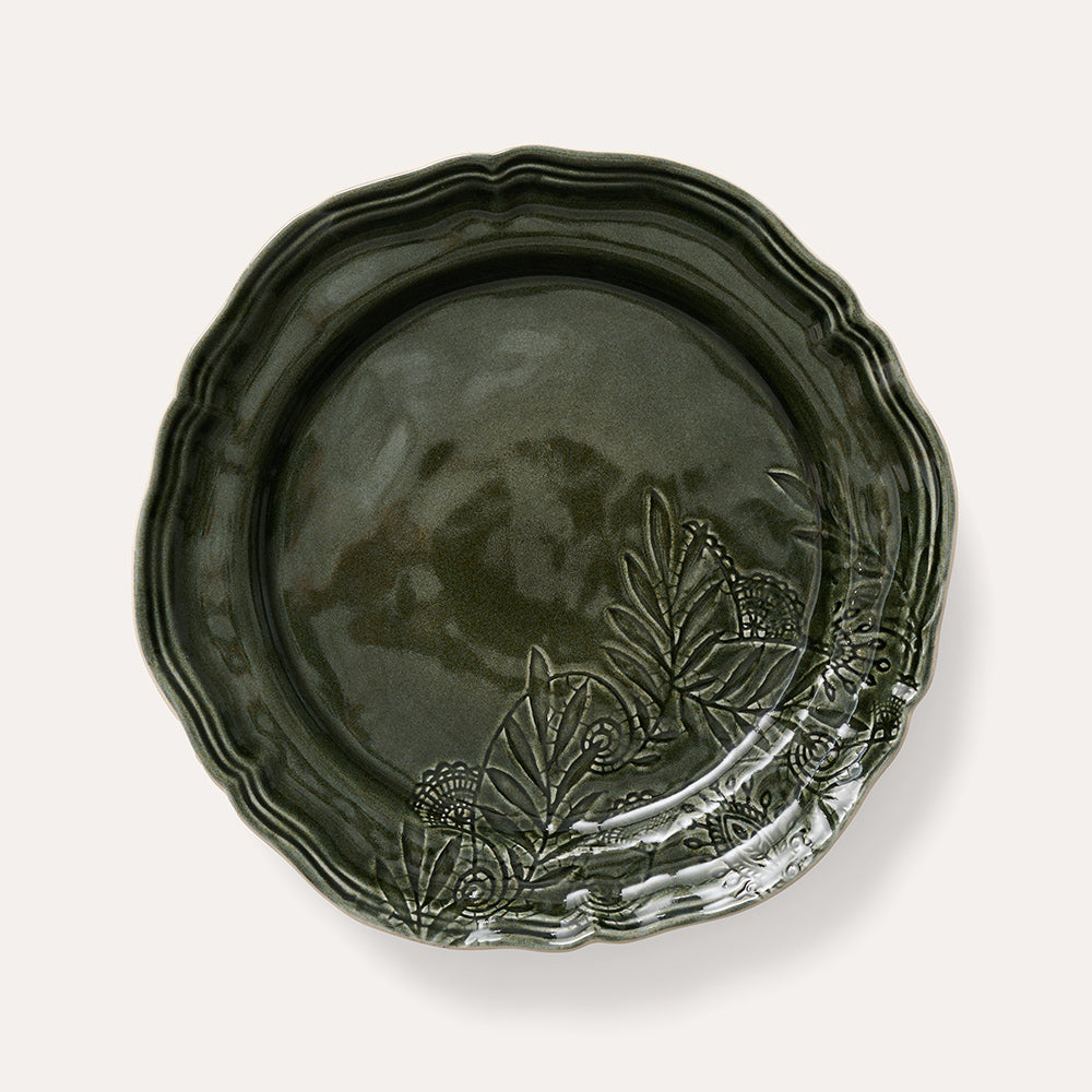 sthål tallerken / middagstallerken i fargen shadow