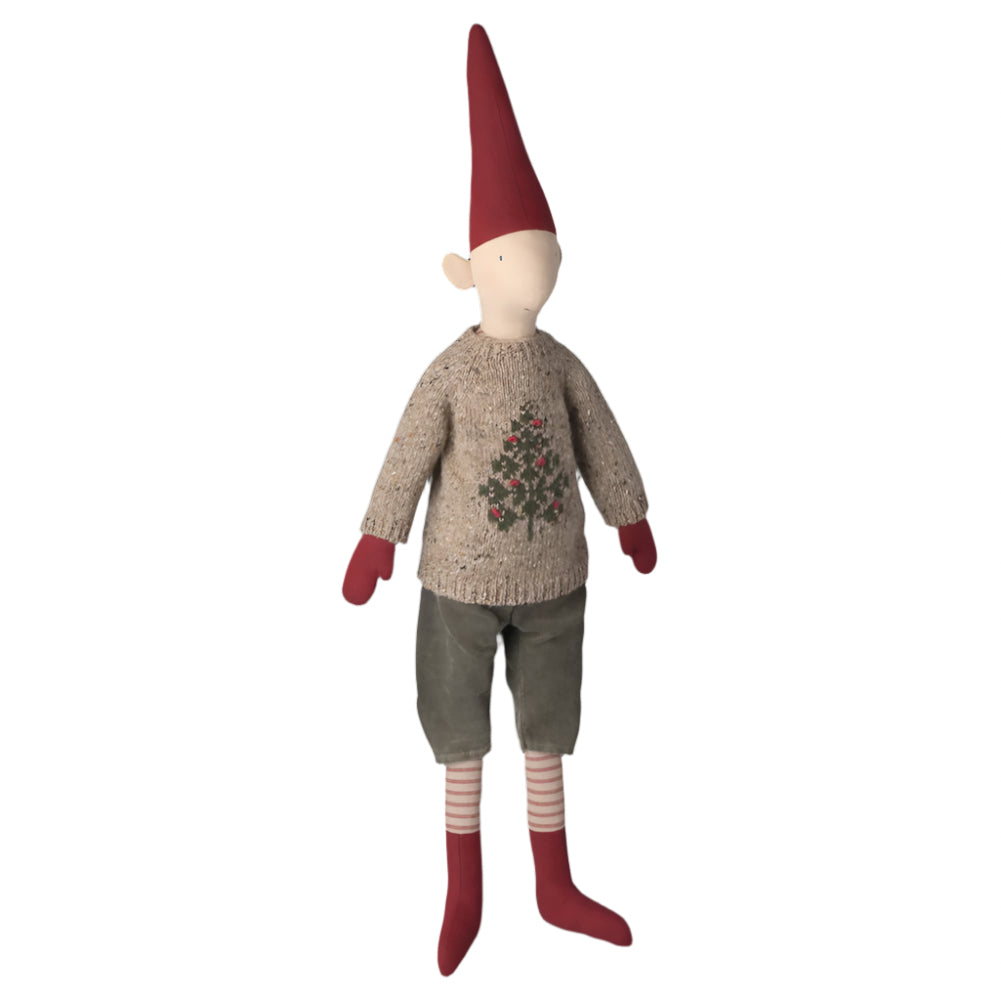 stor maileg pixy nisse size 5 - knickers og strikket genser