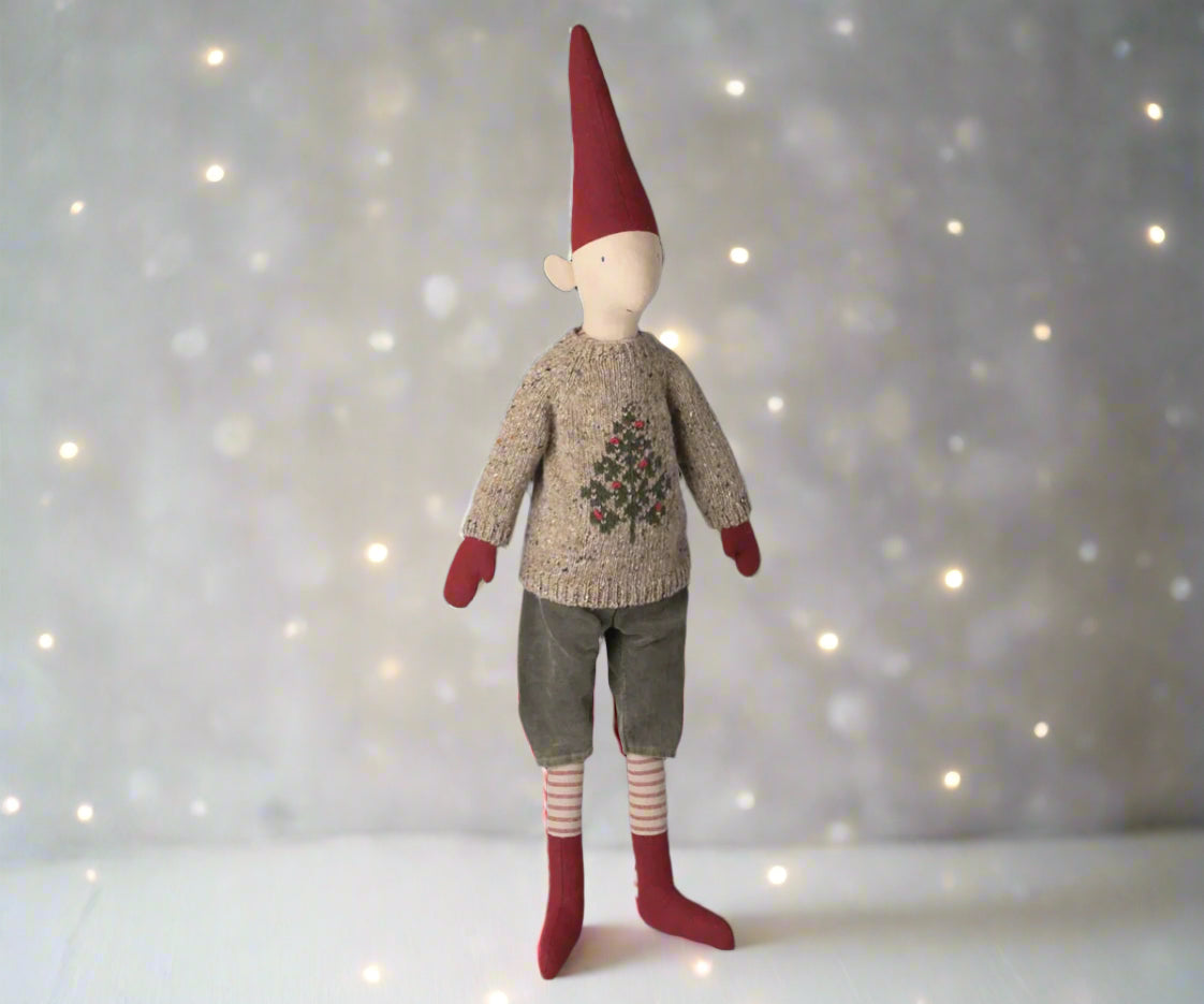 stor maileg pixy nisse size 5 - knickers og strikket genser
