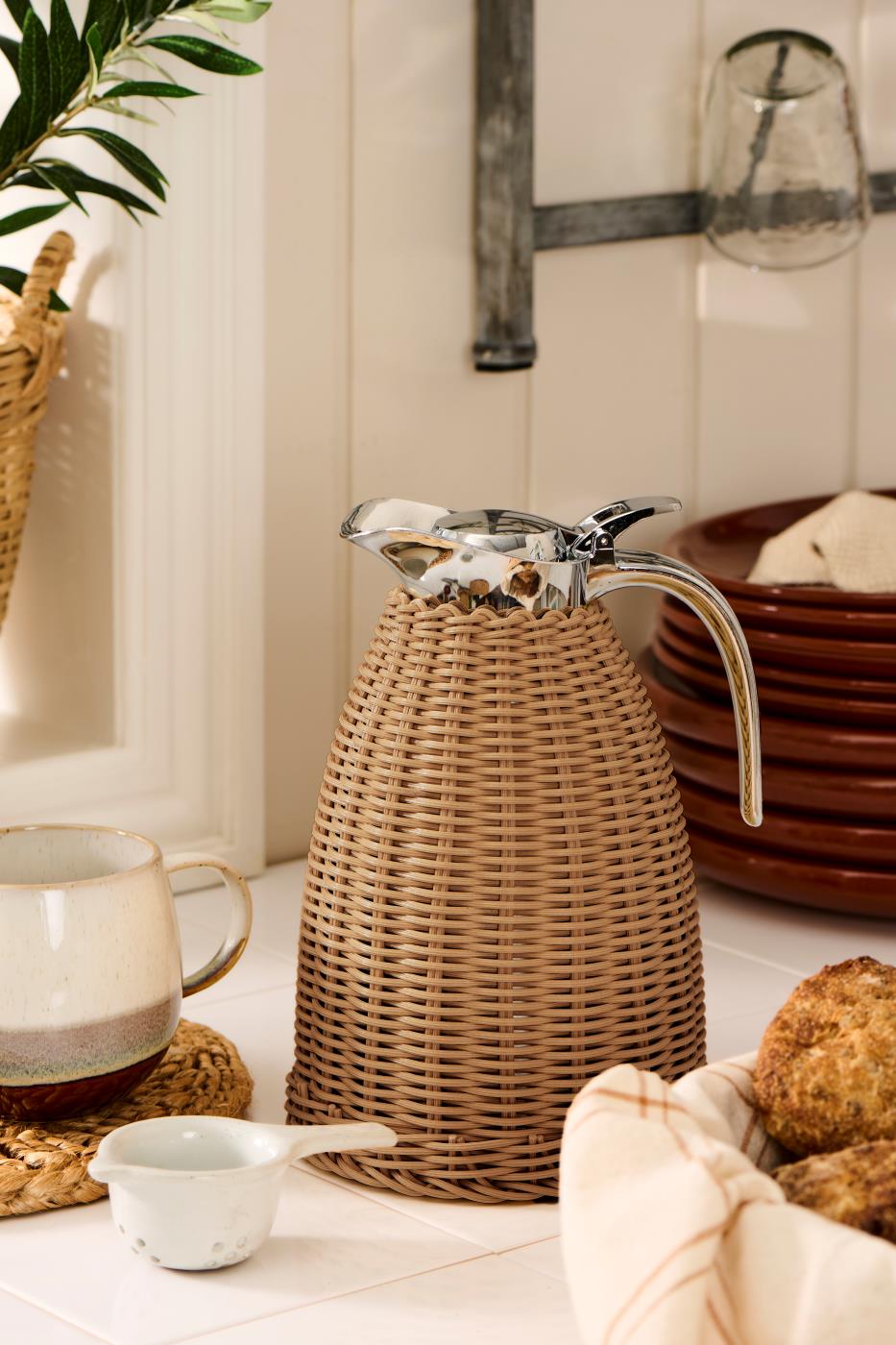 Termokanne, Brun Håndflettet